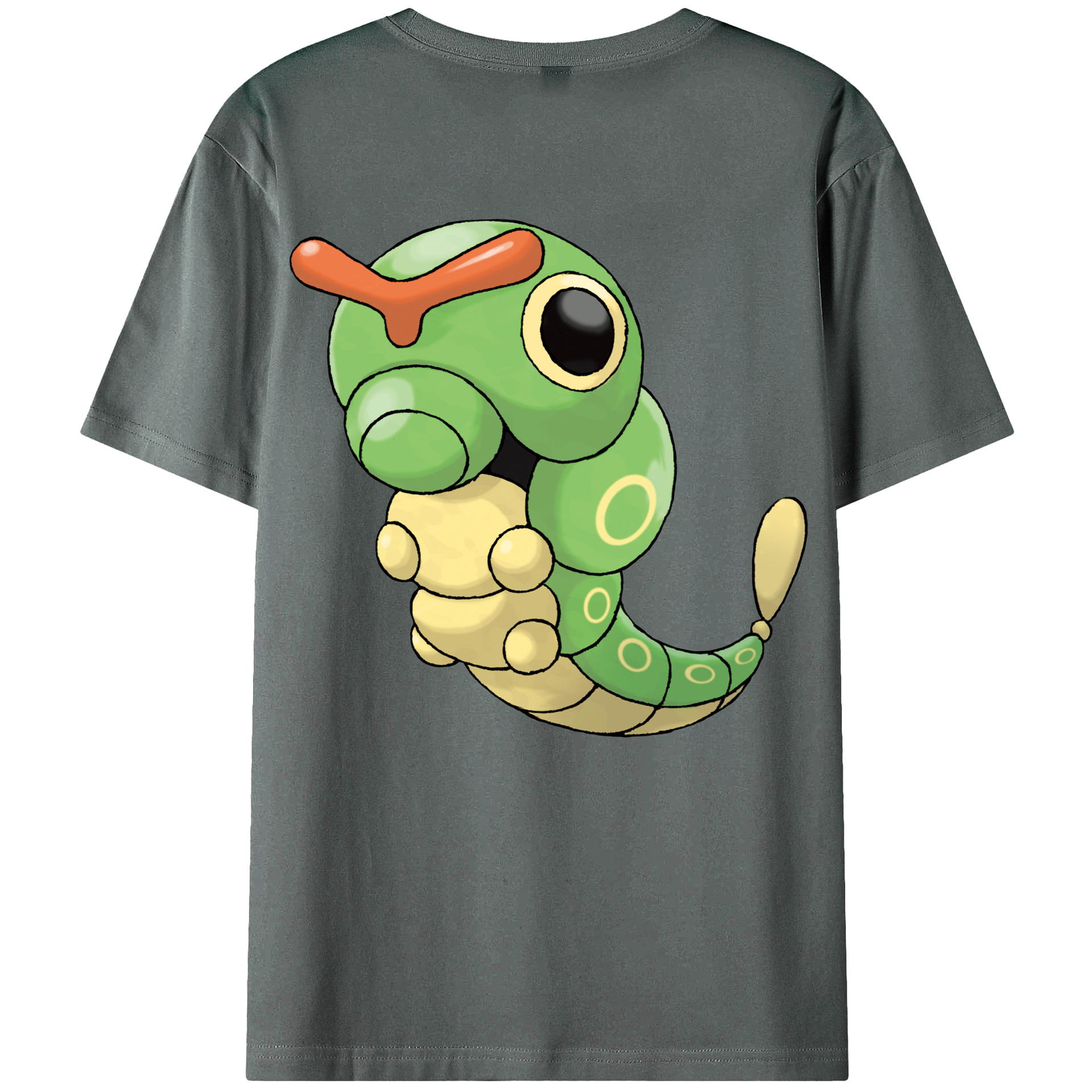 （画像用） ポケットモンスター Pokémon 綿100％ メンズ半袖Tシャツ（バックプリント） 通気性